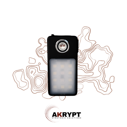 AKRYPT The Vigil tactical police illumination device with high-output LED, compact law enforcement light for visibility and duty use