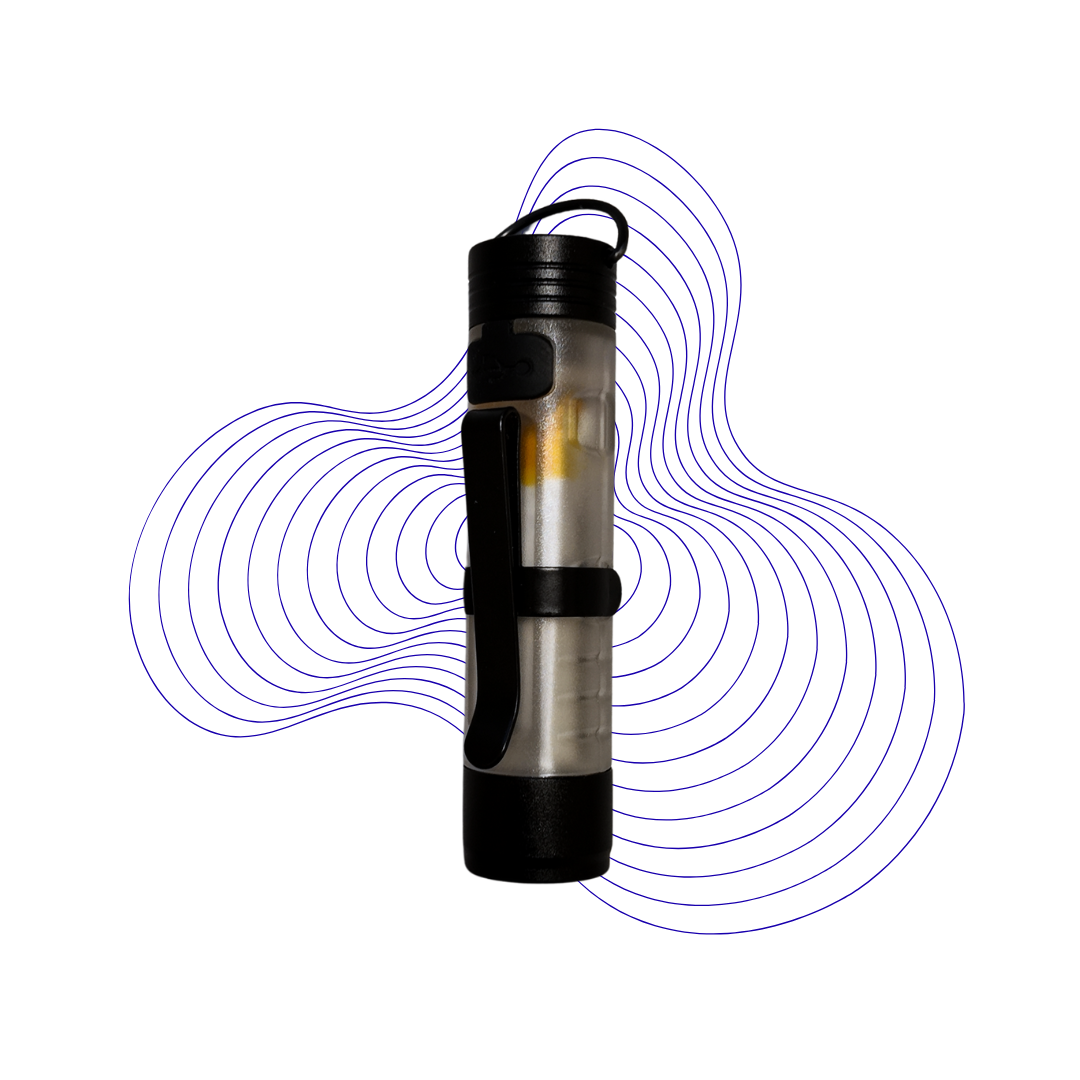 AKRYPT Slug LE law enforcement EDC light featuring multi-color LED signaling, magnetic mounting and attachable clip for first responders and emergency services.