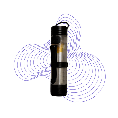 AKRYPT Slug LE law enforcement EDC light featuring multi-color LED signaling, magnetic mounting and attachable clip for first responders and emergency services.