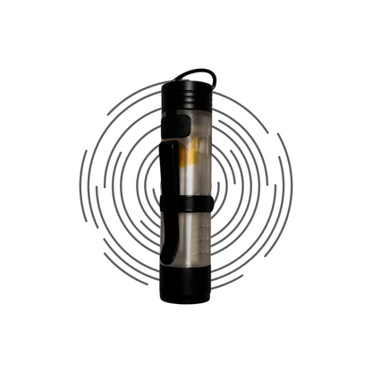 AKRYPT Slug tactical illumination device with multi-color LEDs, compact cylindrical design, signaling and identification light for law enforcement and military use