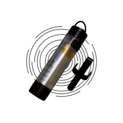 AKRYPT Slug tactical illumination device with multi-color LEDs, compact cylindrical design, signaling and identification light for law enforcement and military use