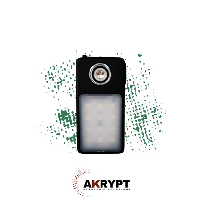 AKRYPT Vigil IR tactical illumination device with infrared and visible modes, compact signaling light for night operations, law enforcement and military use