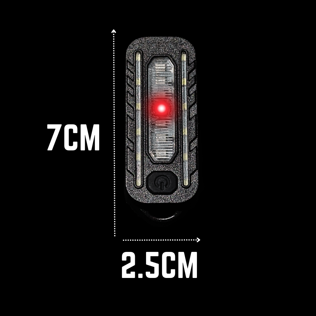 Size of the AKRYPT CL2 device tactical light that is compact and powerful tactical light